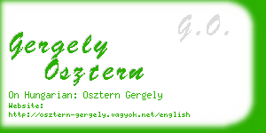 gergely osztern business card